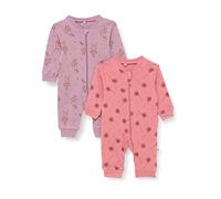 PIPPI Nightsuit-Zipper (2-Pack) Completo Pigiama, Dusty Rose, 86 Unisex-Bimbi
