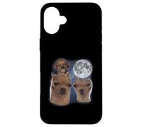 Pippo Ahh Cane Luna 3 Ululando Alla Luna Divertente Strano Maledetto Custodia per iPhone 16 Plus
