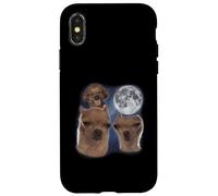Pippo Ahh Cane Luna 3 Ululando Alla Luna Divertente Strano Maledetto Custodia per iPhone X/XS