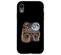 Pippo Ahh Cane Luna 3 Ululando Alla Luna Divertente Strano Maledetto Custodia per iPhone XR
