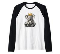 Pippo Koala con corona per un regno esilarante Maglia con Maniche Raglan