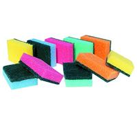 Pippo Spugne Abrasive Colorate, 10 Pezzi