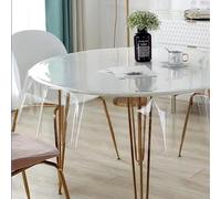 PIPRE Rotondo Tovaglia PVC Trasparente 125 cm Protezione Tavolo Trasparente Riutilizzabile Impermeabile e Antimacchia Tovaglia Plastica Trasparente Adatto per Compleanno Matrimonio Feste di Natale