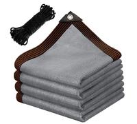 PIPRE Sail Awning, Sun Shade, Windscreen, HDPE Fabric, Windproof, Robust and Stable for Shading the Garden, Balcony or Terrace, Grigio, 3.4 x 9.7 m