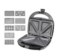 Piptyllite Macchina per Sandwich, 8 in 1 per Formaggio con Piastre Piatte Antiaderenti, Luci Indicatrici, Manico a Tocco Freddo, Facile da Pulire e Riporre, Macchina per Waffle, 850W