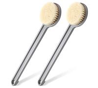 PIPUHA - Scrubber posteriore per doccia, con manico lungo, con setole dense e setole per esfoliante per il corpo, spazzolatura a umido o a secco, spazzola per doccia per uomini e donne