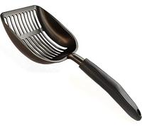 PIQIUQIU Cat Litter Scoop, Paletta per lettiera in Metallo, Paletta per lettiera a Manico Lungo per lettiere per Gatti(35x14 cm)