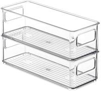 PIQIUQIU Organizer per Frigorifero Set da 2 Pezzi con Manico impilabile per