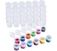 PIQIUQIU Strisce colorate vuote, 10 strisce, 60 pentole, 3 ml, mini vasi di colore vuoti con coperchi, contenitori in plastica per organizzare Painterly Paint