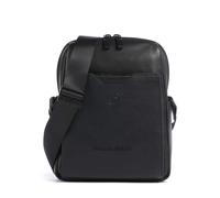 Piquadro Ael Borsa a tracolla nero, pelle granulata, uomo