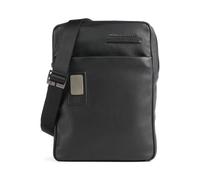 Piquadro Akron Borsa a tracolla nero, pelle di vacchetta finemente grana, uomo