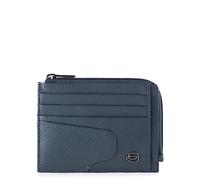 Piquadro Akron Custodia per carta di credito Protezione RFID Pelle 11.5 cm blu