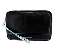 Piquadro Astuccio in pelle con cerniera e laccio laterale - Porta monete Uomo, Nero, Talla única -