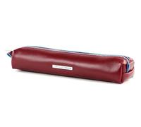 PIQUADRO - Astuccio Portapenne in Pelle Blue Square - Unisex - Rosso | Salvaspazio, Foderato, Interno protetto, Ufficio e studio, Scrittura