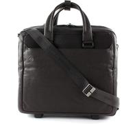 Piquadro, ,Bags ,Uomo ,Marrone ,ONE SIZE Valigia Nera Quadrata con Ruote per Computer