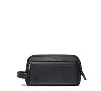 PIQUADRO - Beauty case da viaggio - Pelle e tessuto resistente - Colore Nero - Uomo Donna
