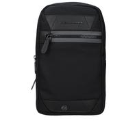 Piquadro Black Fabric Crossbody Bag