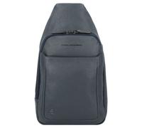 Piquadro Black Square Borsa a tracolla Vera Pelle 20 cm blu