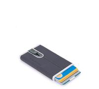 Piquadro Custodia quadrata nera per carte di credito RFID in pelle 6 cm blue4 (PP4825B3R-BLU4)
