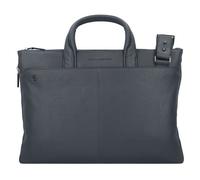 Piquadro Black Square Valigetta Vera Pelle 42 cm Vano porta PC blu