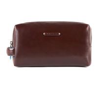 Piquadro Blue Square Borsa da toilette Vera Pelle 25 cm rosso