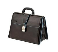 Piquadro Blue Square Borsa Dottore, Pelle, Mogano, 36 cm