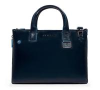 Piquadro Blue Square Borsa shopper Pelle 38 cm Scomparto per laptop con piega di espansione blu