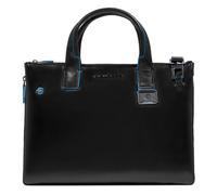 Piquadro Blue Square Borsa shopper Pelle 38 cm Scomparto per laptop con piega di espansione nero