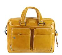 Piquadro Blue Square Briefcase III Pelle 39 cm Scomparto per laptop giallo