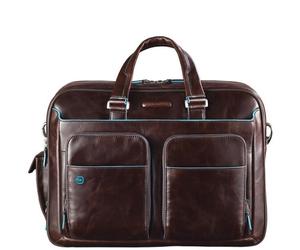 Piquadro Blue Square Cartella in pelle 41 cm Scomparto per laptop marrone