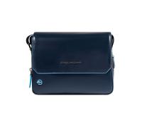 Piquadro Blue Square Messaggero Vera Pelle 23 cm blu