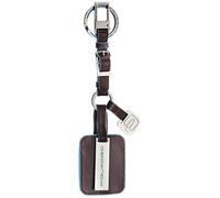 Piquadro Blue Square Portachiavi Charm, Pelle, Mogano, 18 cm