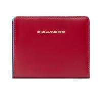 Piquadro Blue Square Portafoglio Protezione RFID Vera Pelle 11 cm rosso