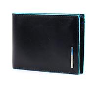 Piquadro Blue Square Portamonete con 4 Alloggiamenti per Carte di Credito, 12 cm, 0.43 litri, Blu Notte
