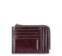 Piquadro Blue Square Portamonete con 8 Alloggiamenti per Carte di Credito, 12 cm, 0.43 litri, Mogano