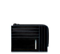 Piquadro Blue Square Portamonete con 8 Alloggiamenti per Carte di Credito, 12 cm, 0.43 litri, Nero