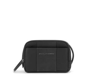 PIQUADRO - Borsa da Toilette - In Pelle - Da viaggio - Unisex - Colore Nero