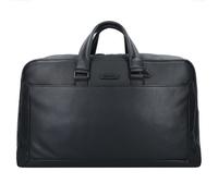 Piquadro Borsa da viaggio quadrata blu in pelle 52 cm nero