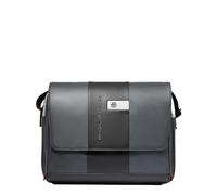 PIQUADRO Borsa messenger uomo porta pc 14" Uomo pelle grigio/nero