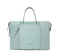 Piquadro Borsa per computer 15,6" sottile, espansibile donna pelle e tessuto, verde