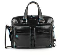 PIQUADRO - Borsa Porta PC 15,6" Espandibile in Pelle - Colore Nero - Unisex Business