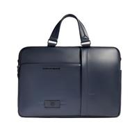 PIQUADRO - Borsa porta pc 15,6" - Pelle di qualità - Colore Blu - Uomo