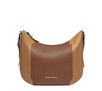 PIQUADRO - Borsa tracolla per iPad in pelle e tessuto - Colore Cuoio - Donna Elegante e Pratica