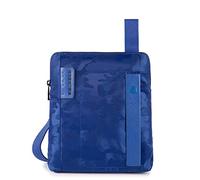 PIQUADRO - Borsello compatto porta iPad - Pelle e tessuto - Colore nero - Uomo