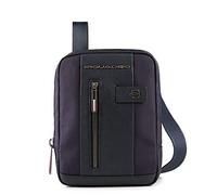 PIQUADRO - Borsello - In Pelle e Tessuto Riciclato - Compatto ed Elegante - Porta iPad® Mini - Uomo