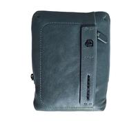 PIQUADRO Borsello modello CA3084X18 Verde realizzato in pelle con tasca esterna con zip verticale - taglia unica 18x22x5 cm