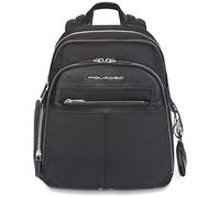 Piquadro CA1886LK Zaino, Collezione Link, in Pelle e Tessuto, Nero