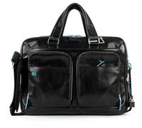 Piquadro CA2849B2 Borsa, Collezione Blu Square, Nero | Porta PC 15", A tracolla, Vano laptop imbottito, Tasche interne, Ufficio, Business