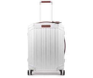 PIQUADRO - Carrello cabina 55 cm a 4 ruote - Alluminio di qualità - Colore Grigio - Uomo