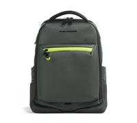 Piquadro Corner Special Zaino verde scuro, poliuretano, unisex, 17L